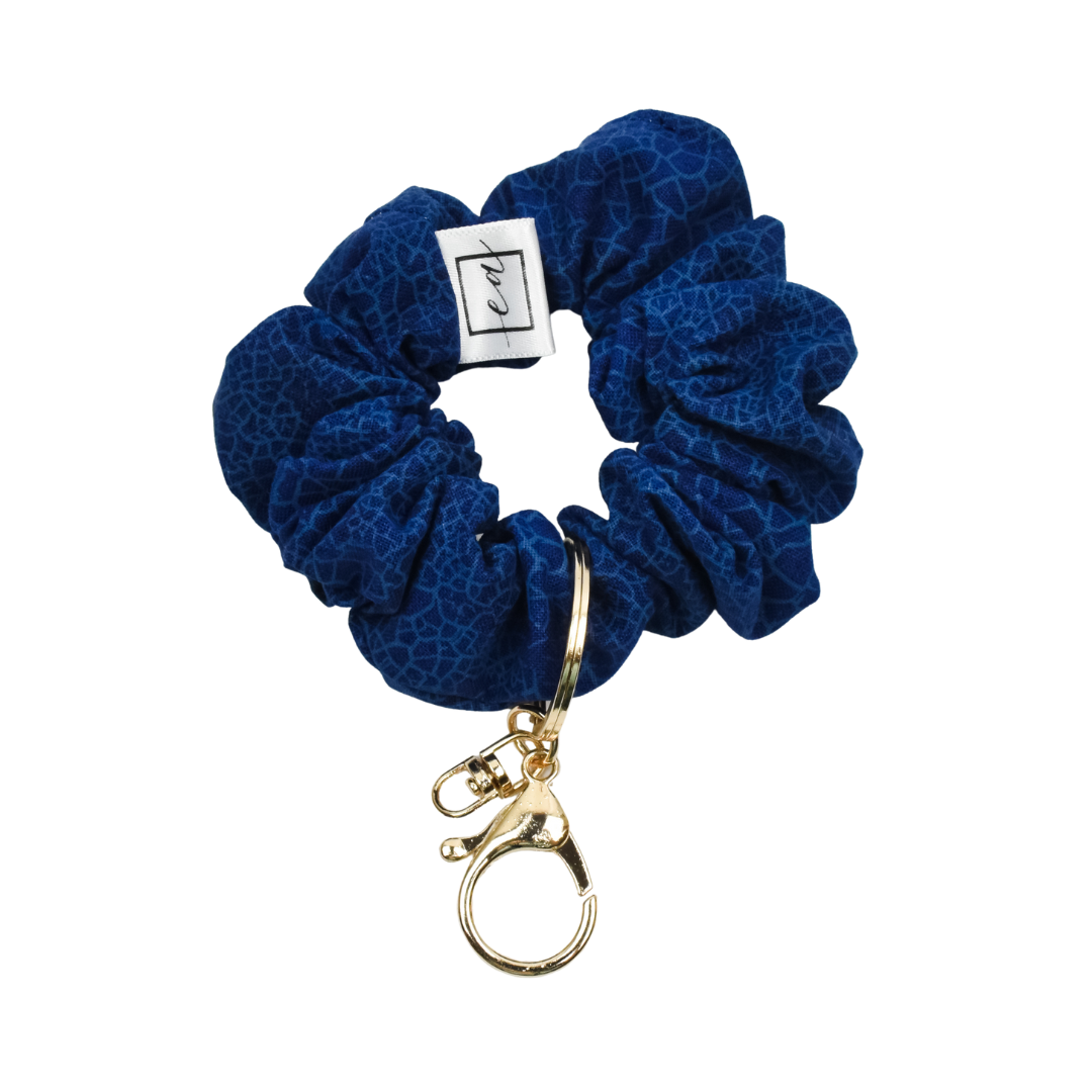 Sapphire Scrunchie Key Chain Emily Anne Designs LLC
