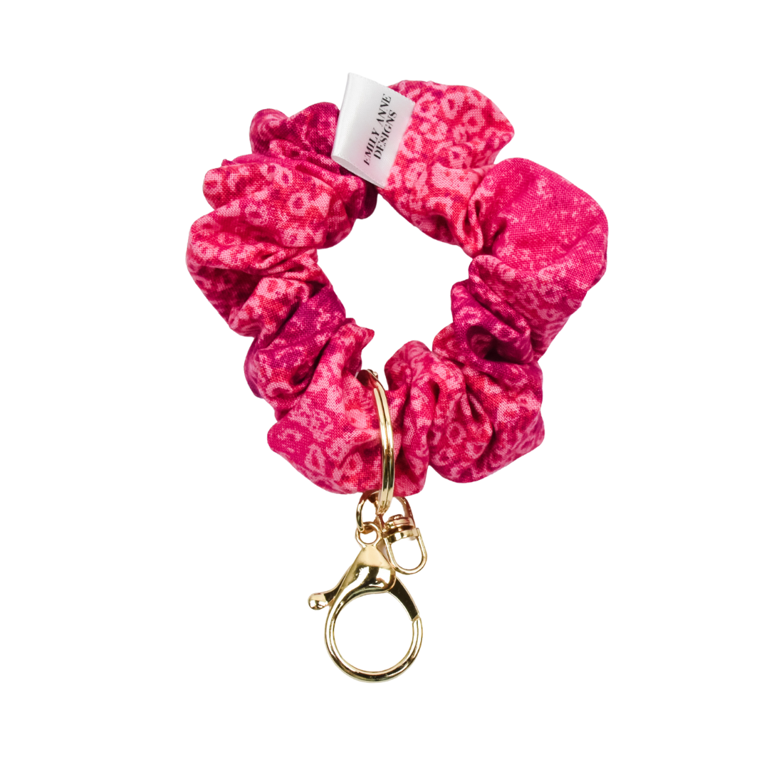Think Pink Scrunchie Key Chain Emily Anne Designs LLC