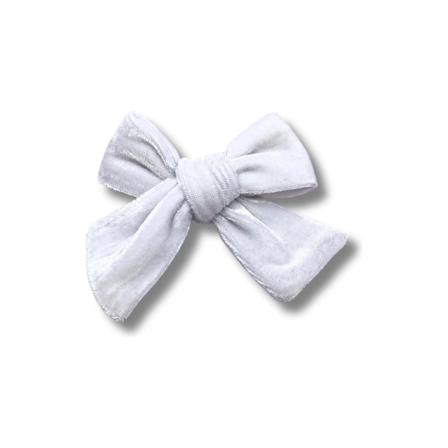 White Velvet Bow Enchanted Scrunch
