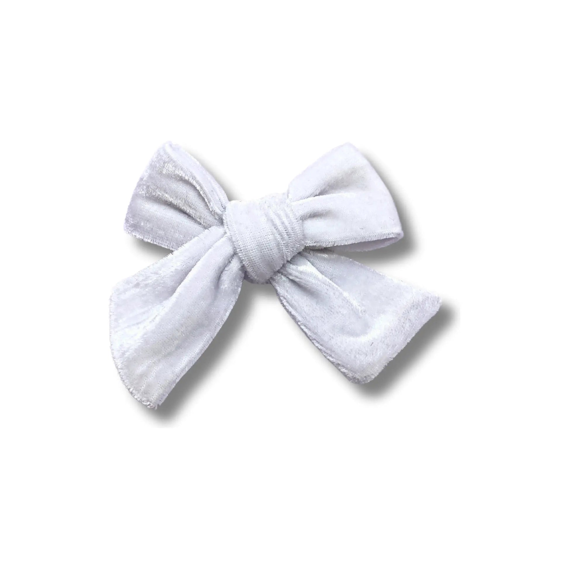 White Velvet Bow Enchanted Scrunch