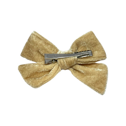 Hazelnut Velvet Bow Enchanted Scrunch