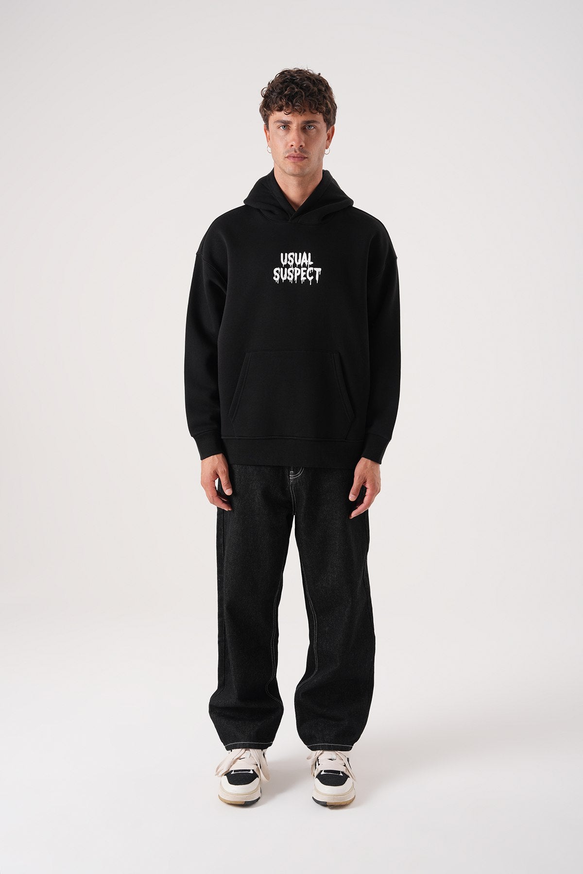 Usual Suspect Graphic Hoodie - Unisex Oversize Sweatshirt Withinblack