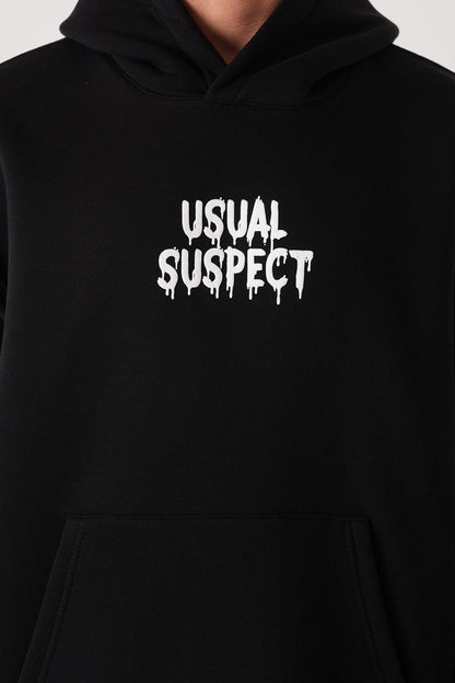 Usual Suspect Graphic Hoodie - Unisex Oversize Sweatshirt Withinblack