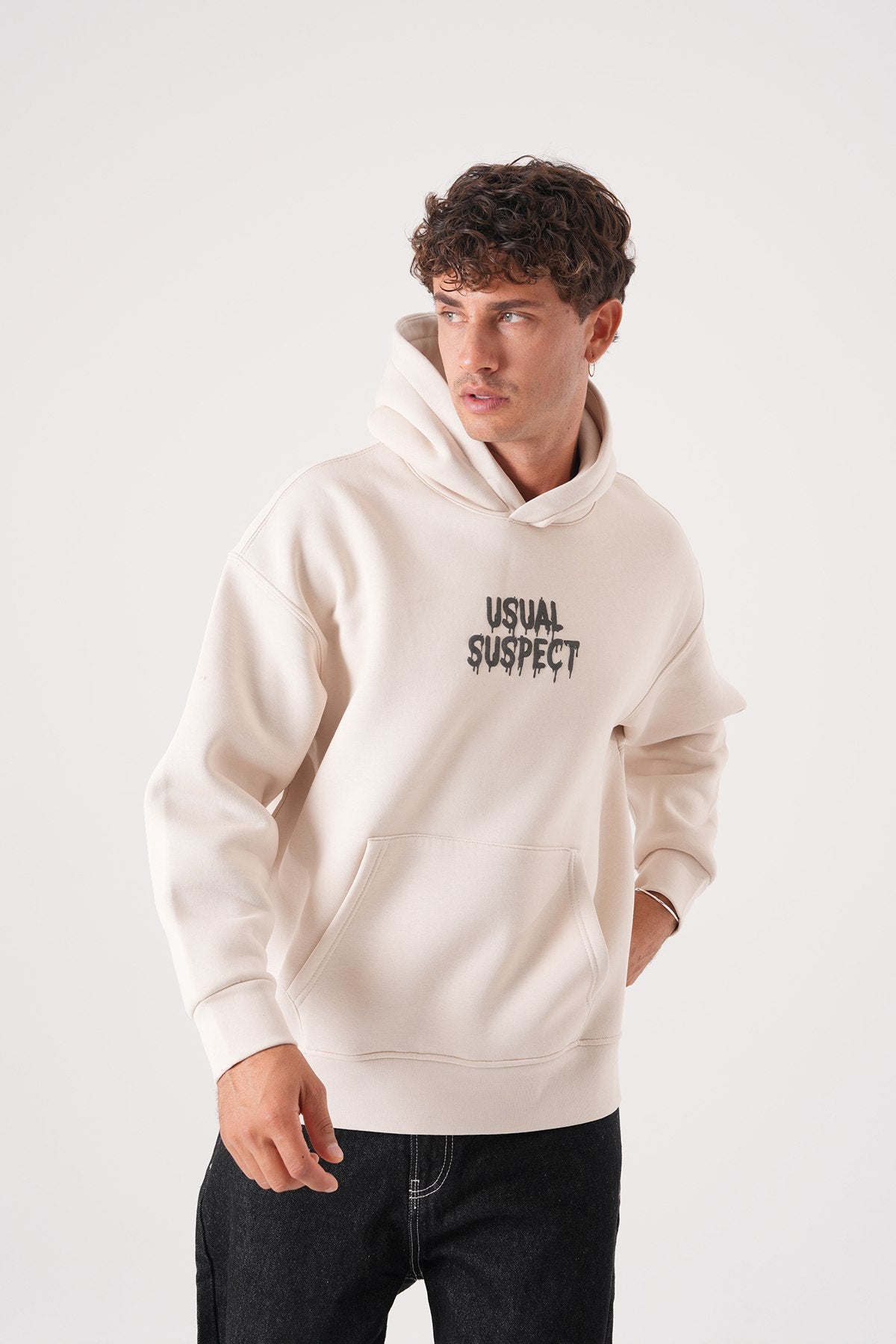 Usual Suspect Graphic Hoodie - Unisex Oversize Sweatshirt Withinblack
