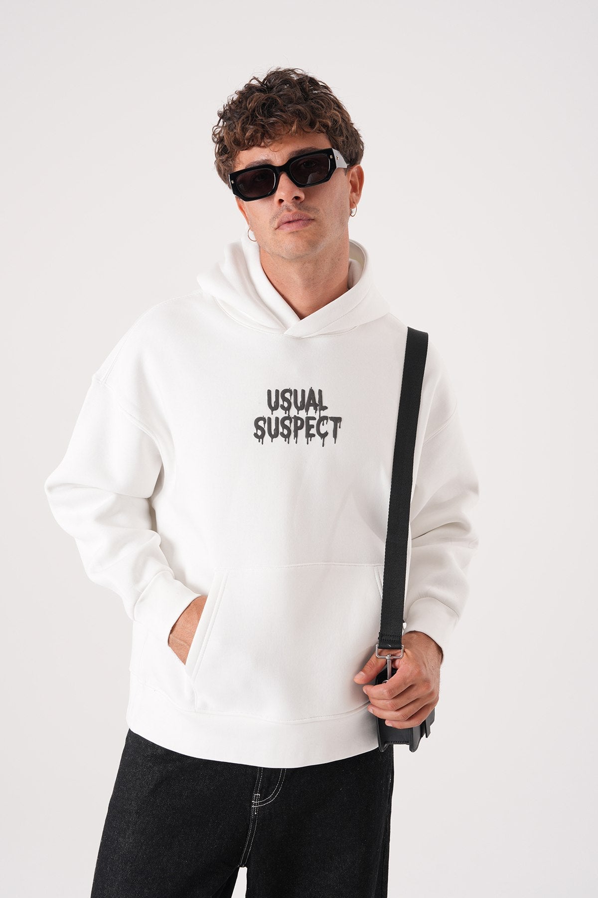 Usual Suspect Graphic Hoodie - Unisex Oversize Sweatshirt Withinblack