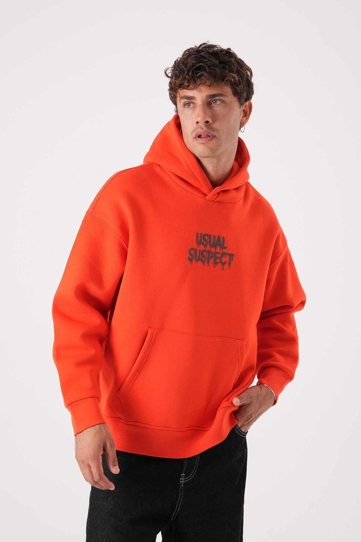 Usual Suspect Graphic Hoodie - Unisex Oversize Sweatshirt Withinblack