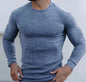Color-blocking Long-sleeved Round Neck T-shirt