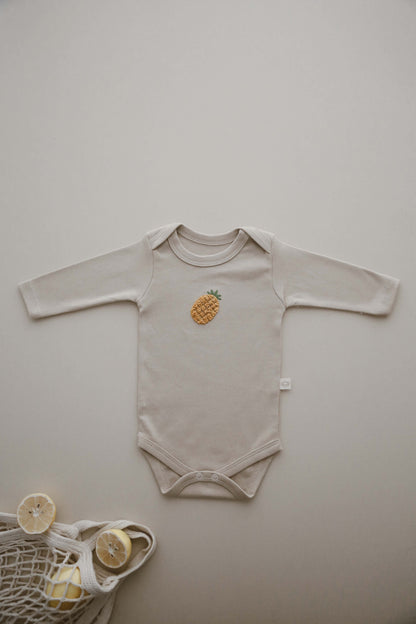 Pineapple Long Sleeve Bodysuit Honey and Hive