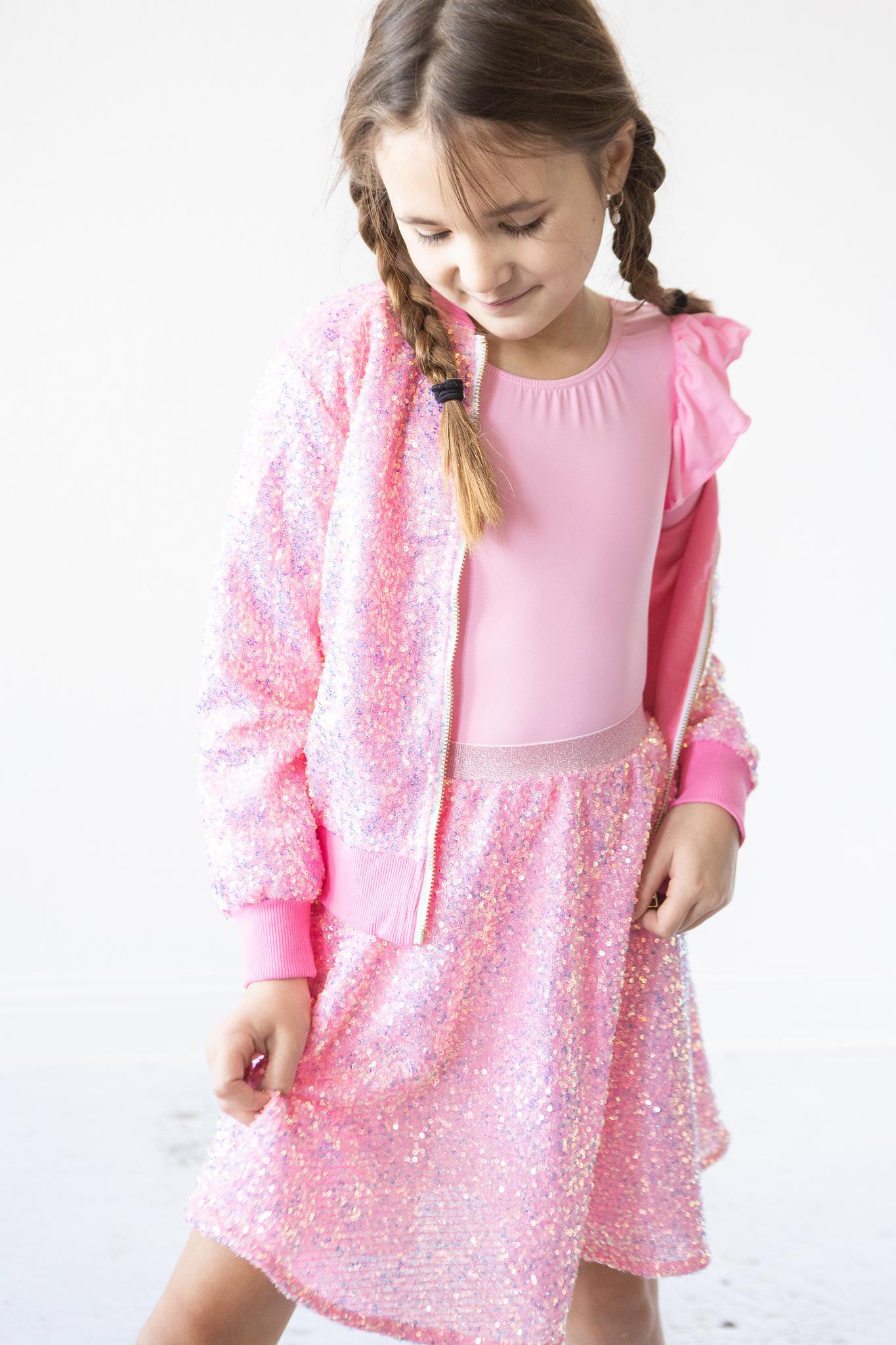 Bubblegum Pink Sequin Jacket Mila & Rose ®