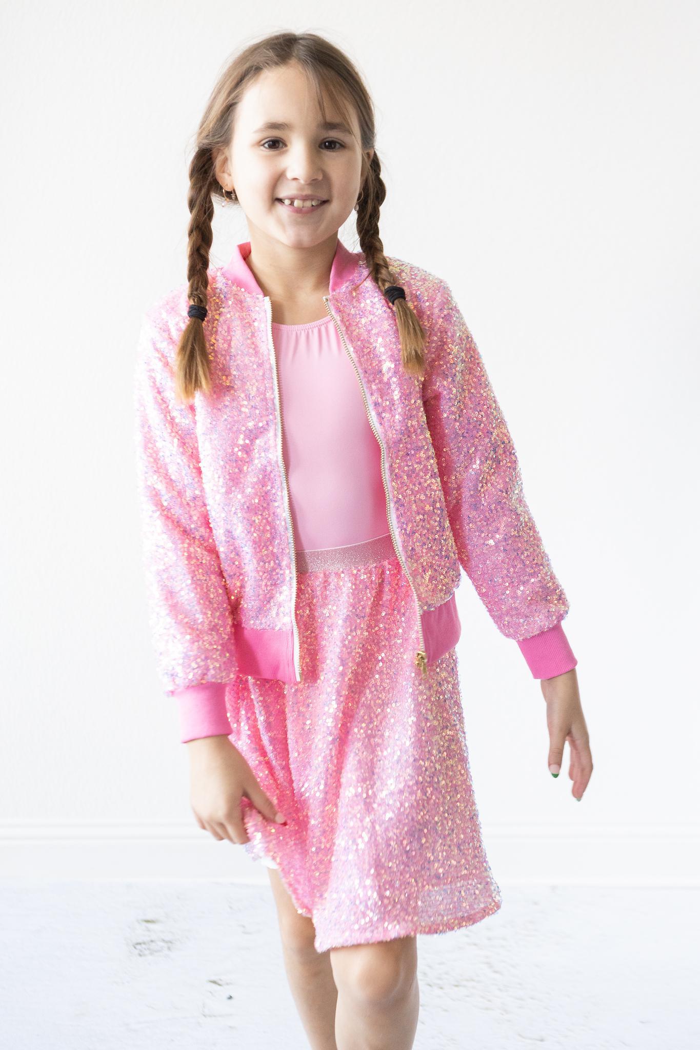 Bubblegum Pink Sequin Jacket Mila & Rose ®