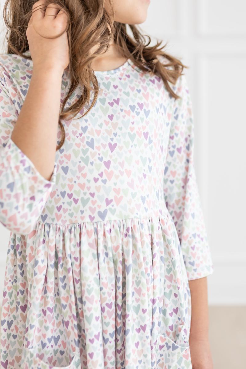 One in a Million 3/4 Sleeve Pocket Twirl Dress Mila & Rose ®