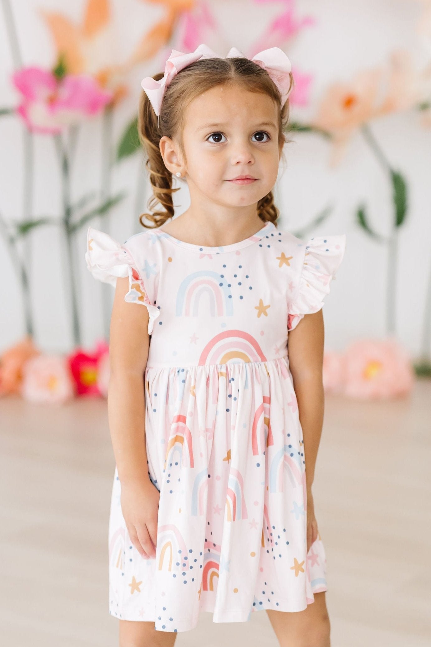 Over the Rainbow Flutter Sleeve Twirl Dress Mila & Rose ®