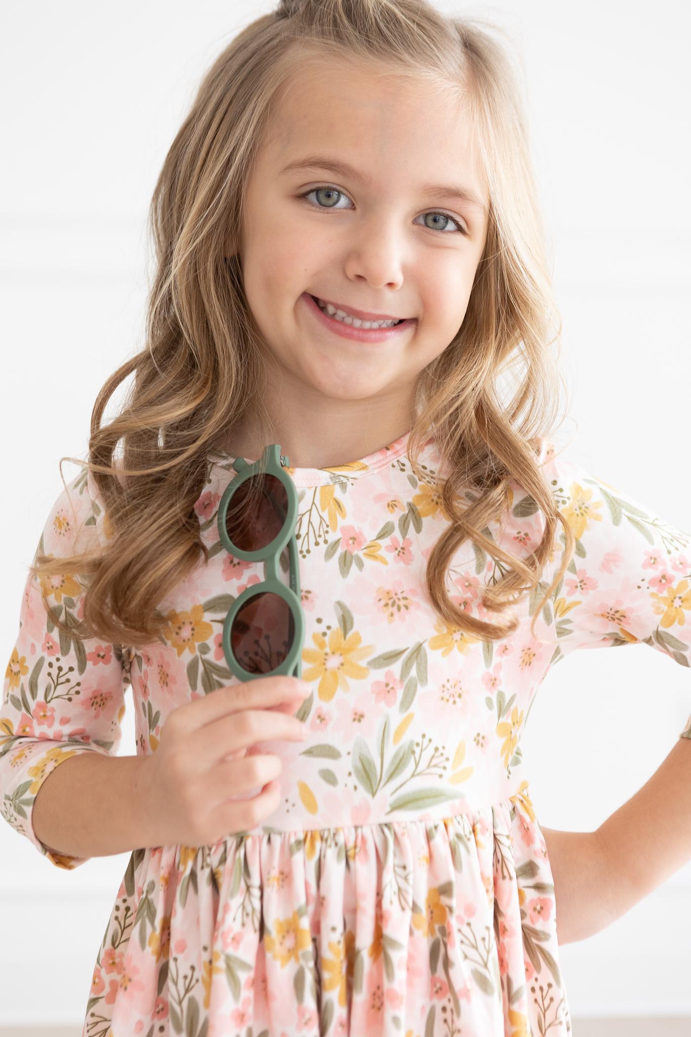 Pretty Peachy 3/4 Sleeve Pocket Twirl Dress Mila & Rose ®