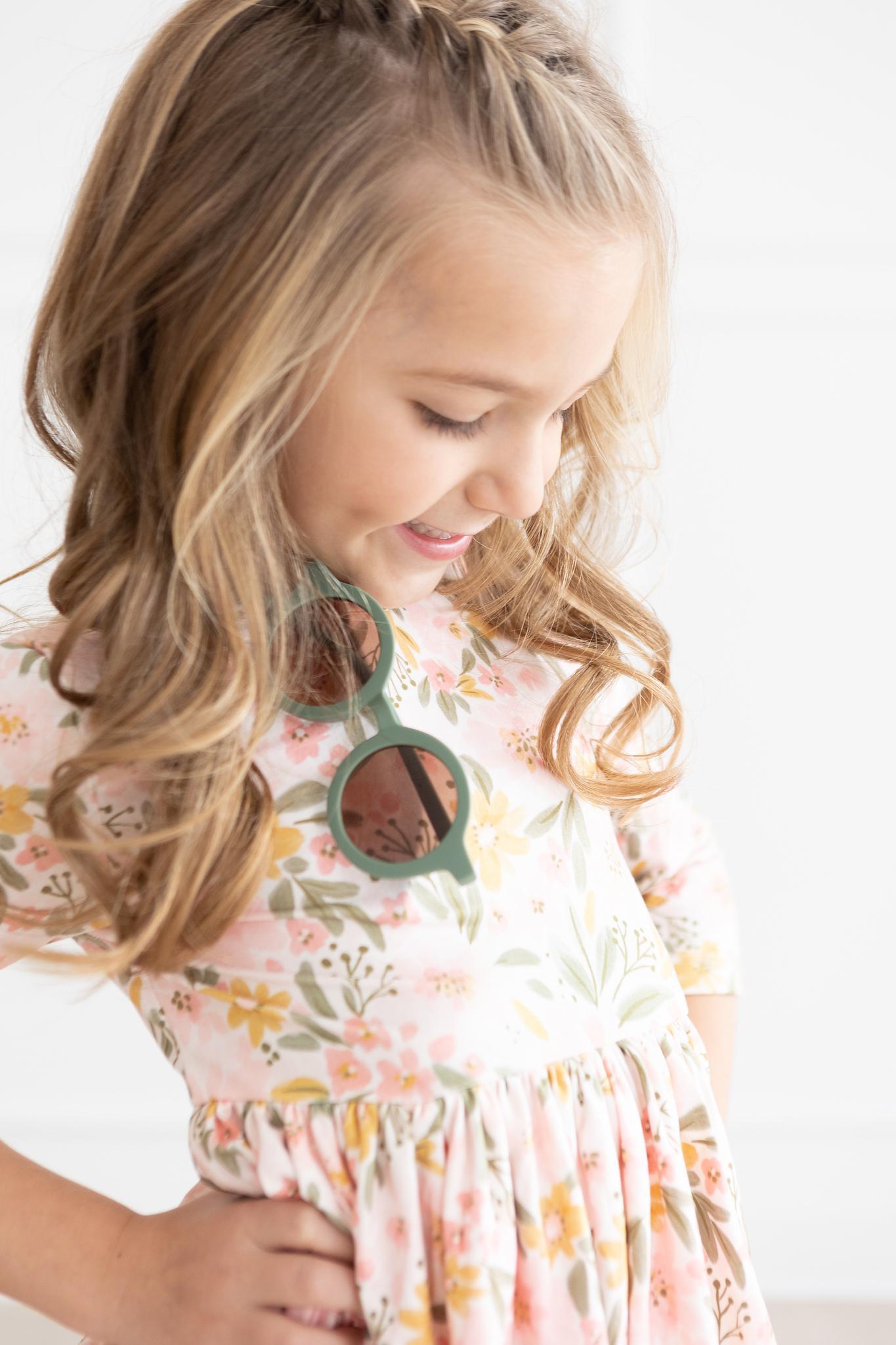Pretty Peachy 3/4 Sleeve Pocket Twirl Dress Mila & Rose ®