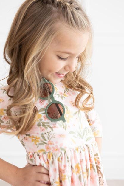 Pretty Peachy 3/4 Sleeve Pocket Twirl Dress Mila & Rose ®