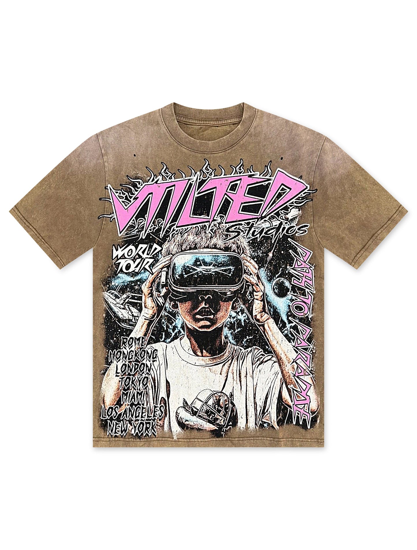 Vtilted Tokyo Tee - Brown Wash Denim Exchange