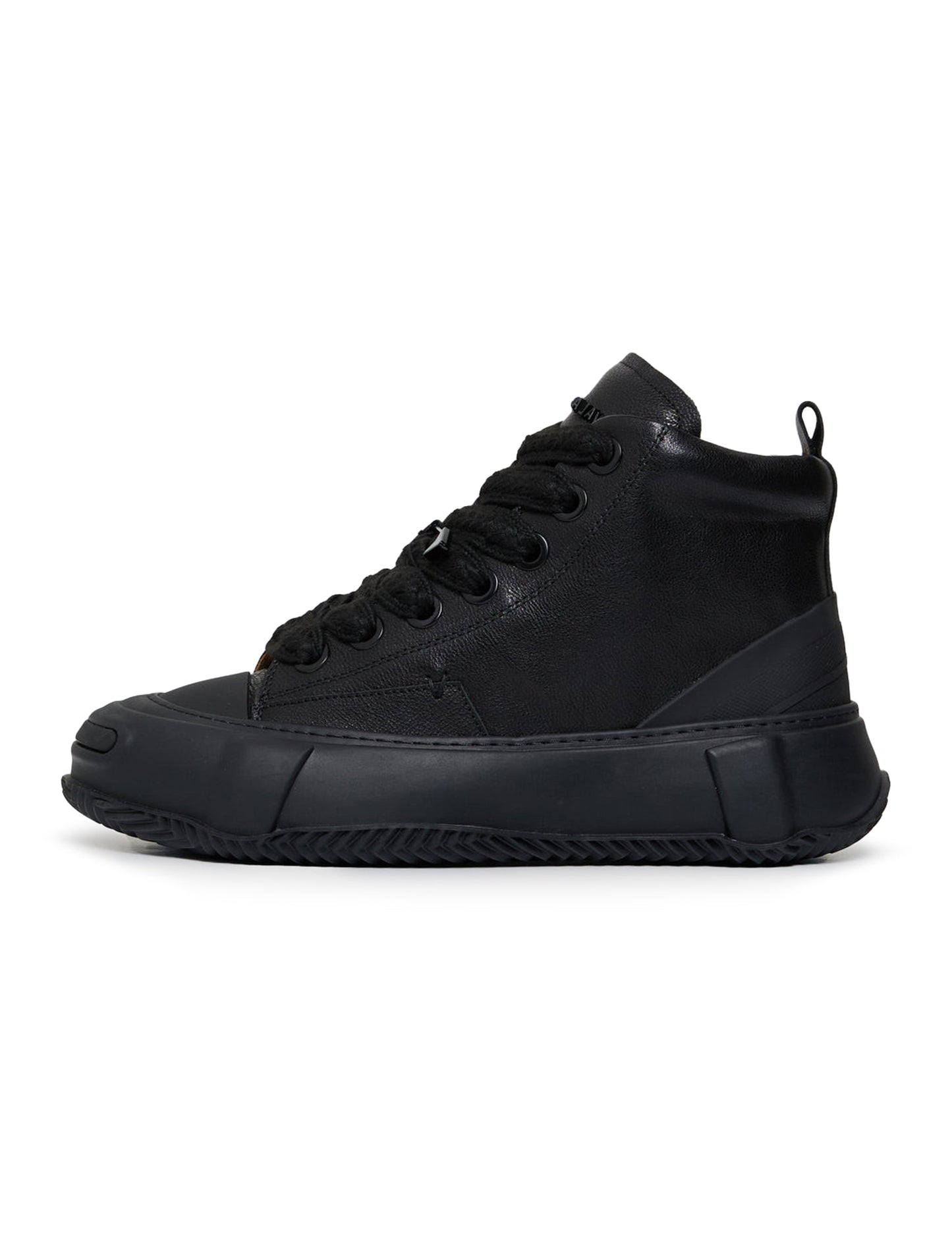 Valabasas "Vision" High Top Shoes - Black Leather Denim Exchange