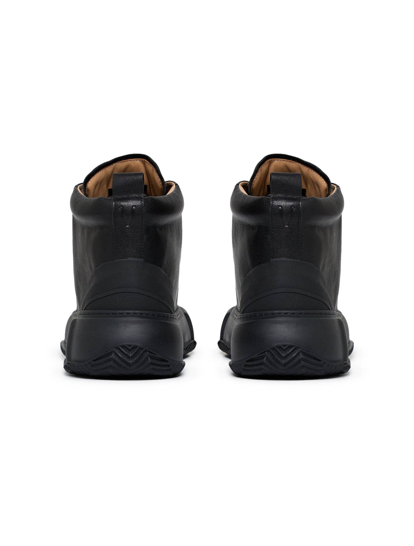 Valabasas "Vision" High Top Shoes - Black Leather Denim Exchange