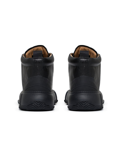 Valabasas "Vision" High Top Shoes - Black Leather Denim Exchange