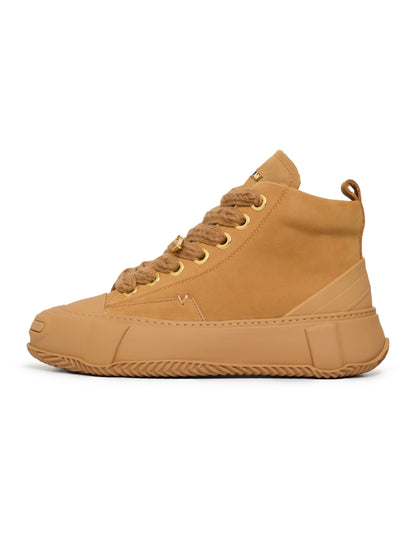 Valabasas "Vision" High Top Shoes - Tan Leather Denim Exchange