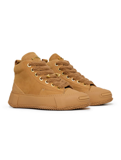 Valabasas "Vision" High Top Shoes - Tan Leather Denim Exchange