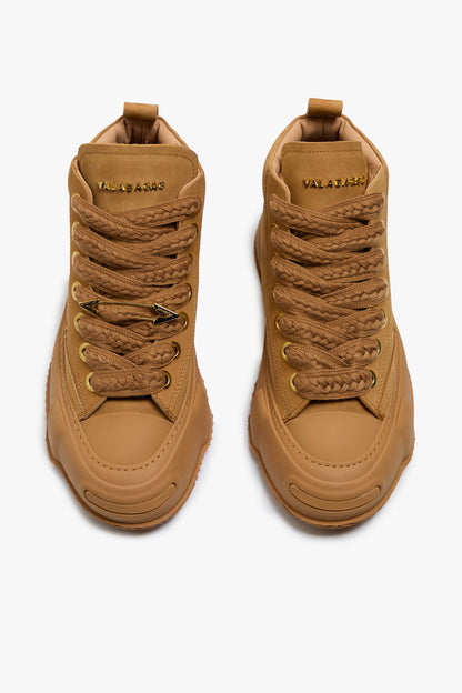 Valabasas "Vision" High Top Shoes - Tan Leather Denim Exchange