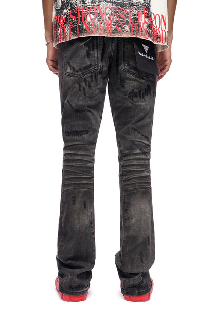 Valabasas Graft Stacked Jean - Grey Washed Denim Exchange