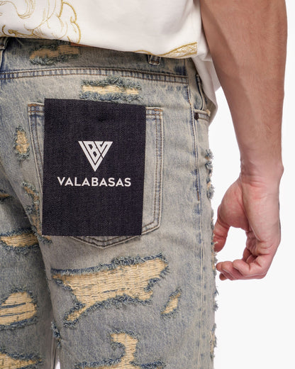Valabasas Incise Jorts - Vintage Wash Denim Exchange