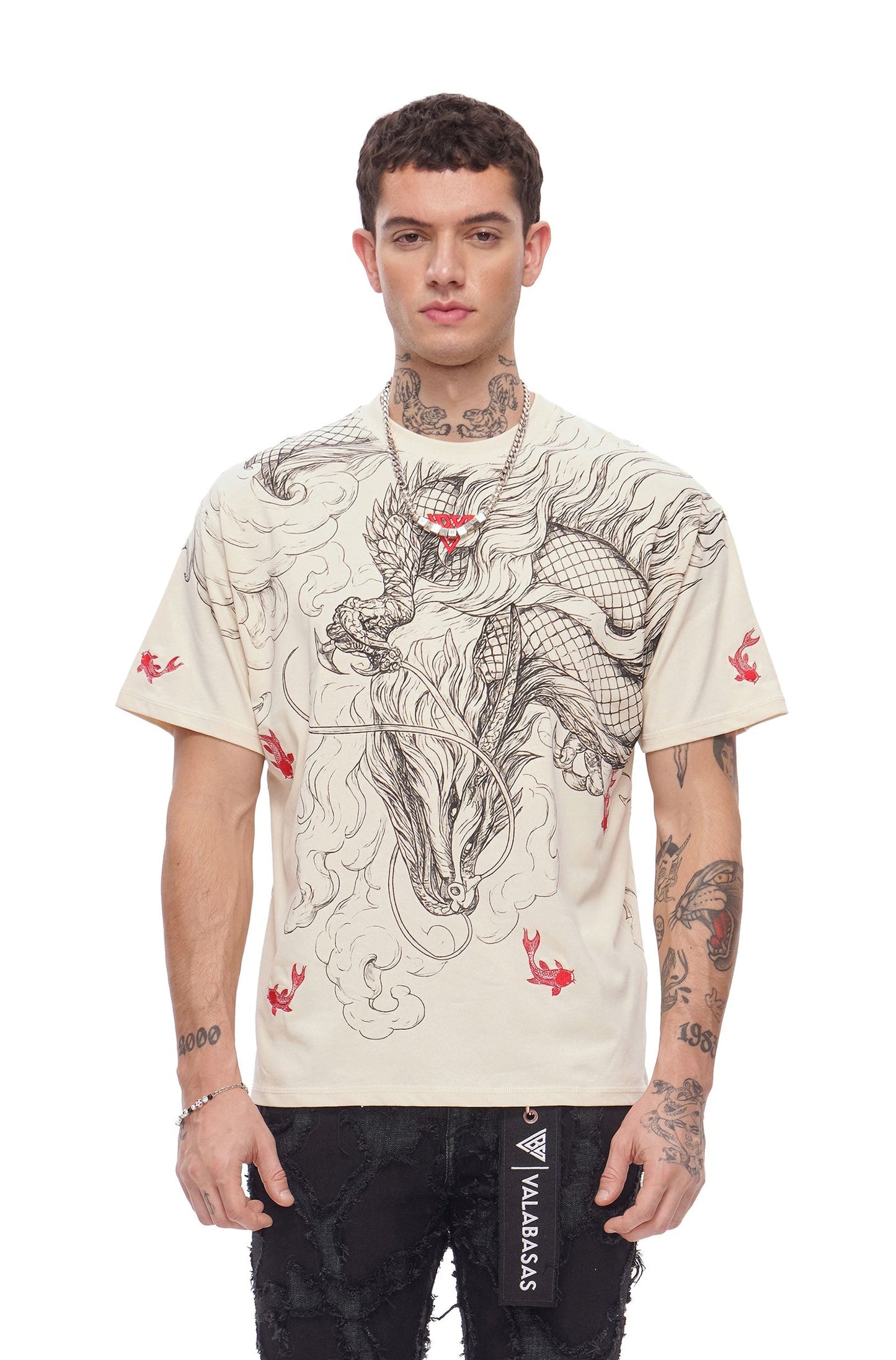 Valabasas Mythic Flow Tee - Beige Denim Exchange