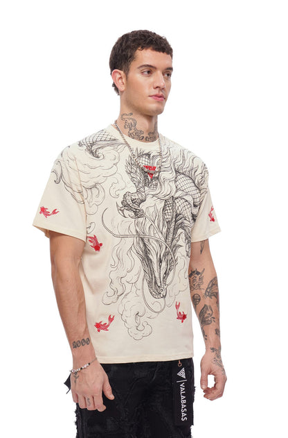 Valabasas Mythic Flow Tee - Beige Denim Exchange