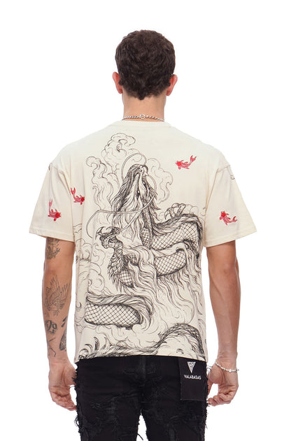 Valabasas Mythic Flow Tee - Beige Denim Exchange