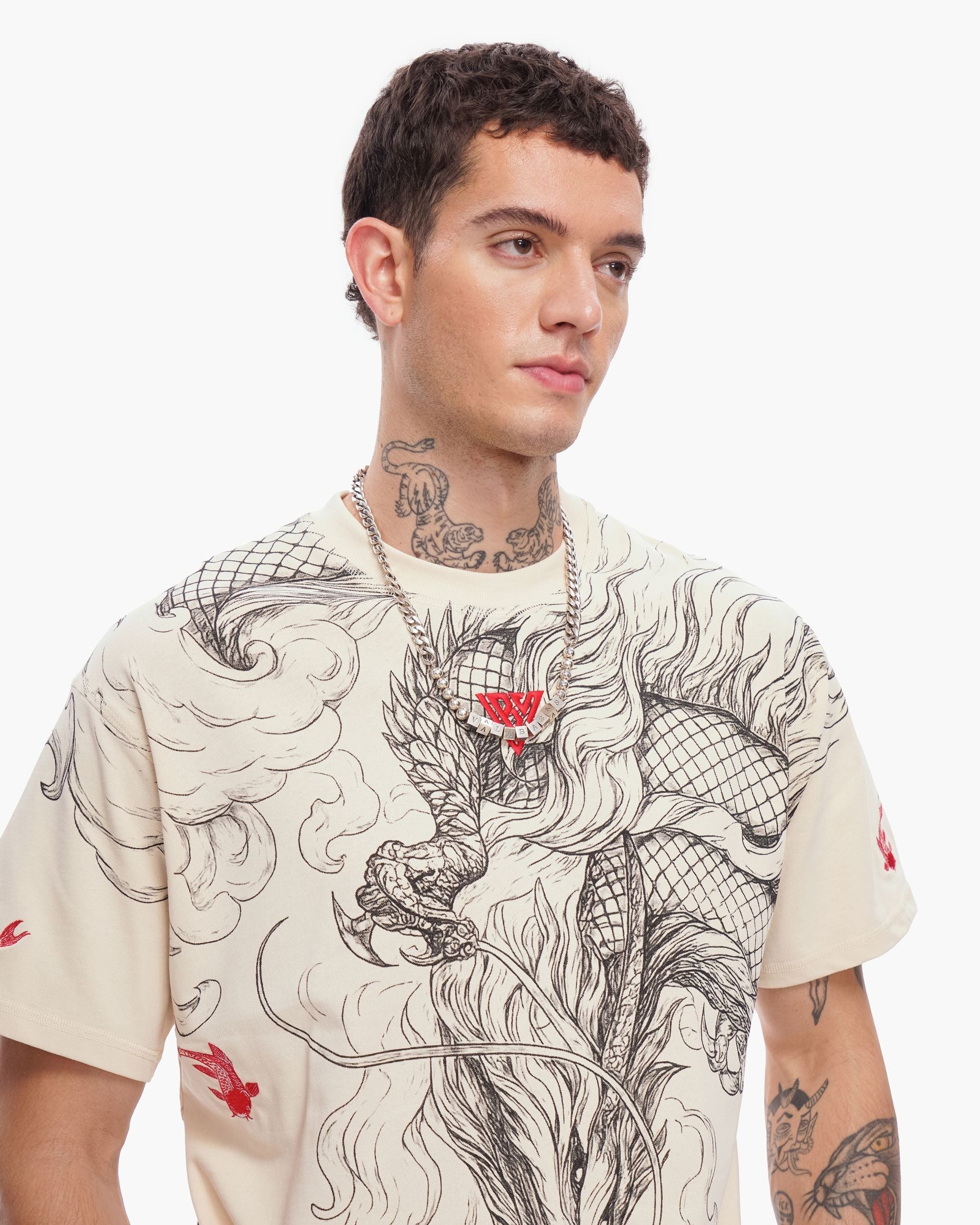 Valabasas Mythic Flow Tee - Beige Denim Exchange
