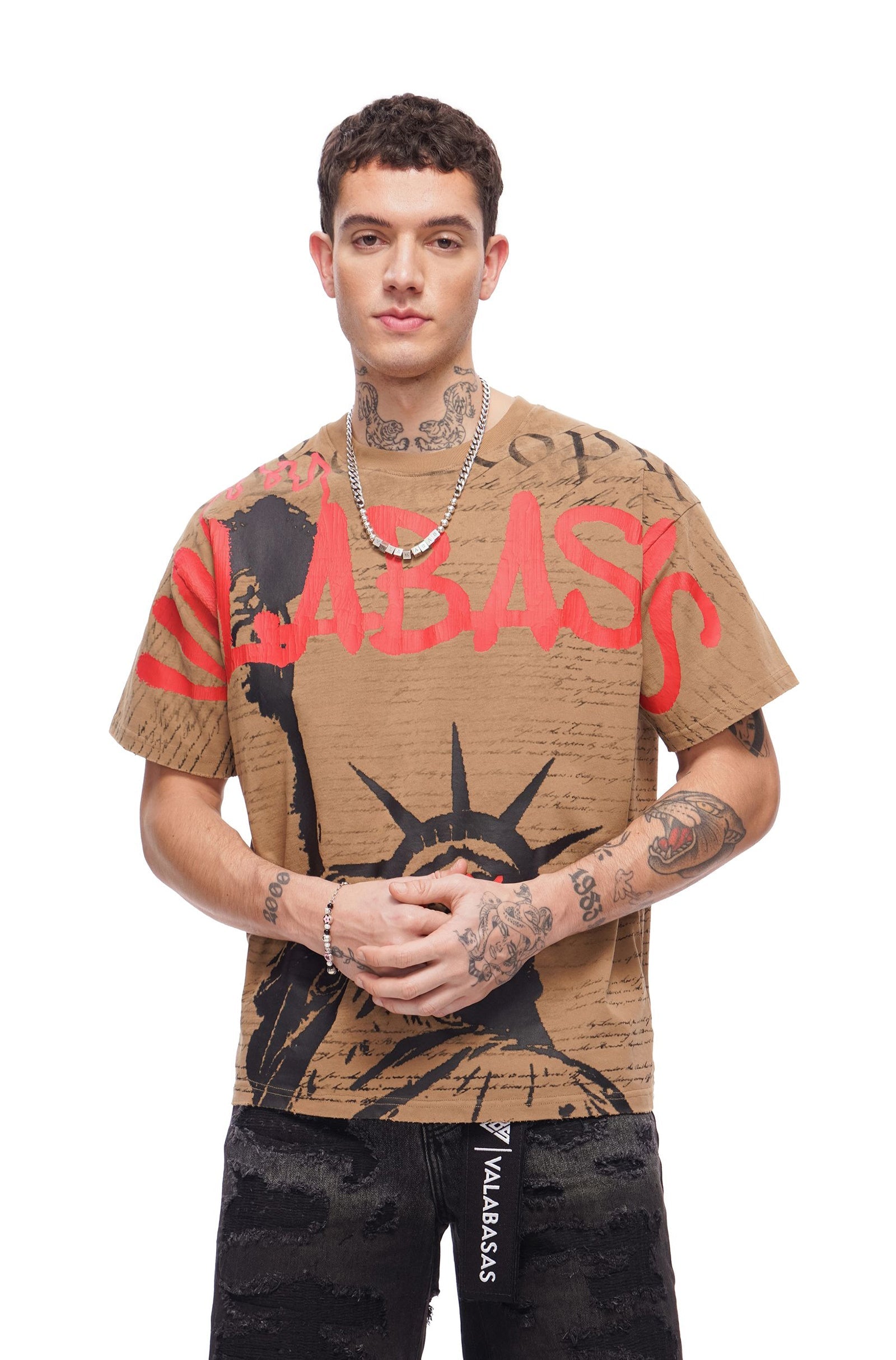 Valabasas Freedom Tee - Khaki Denim Exchange