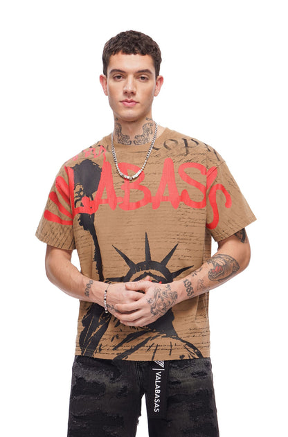 Valabasas Freedom Tee - Khaki Denim Exchange