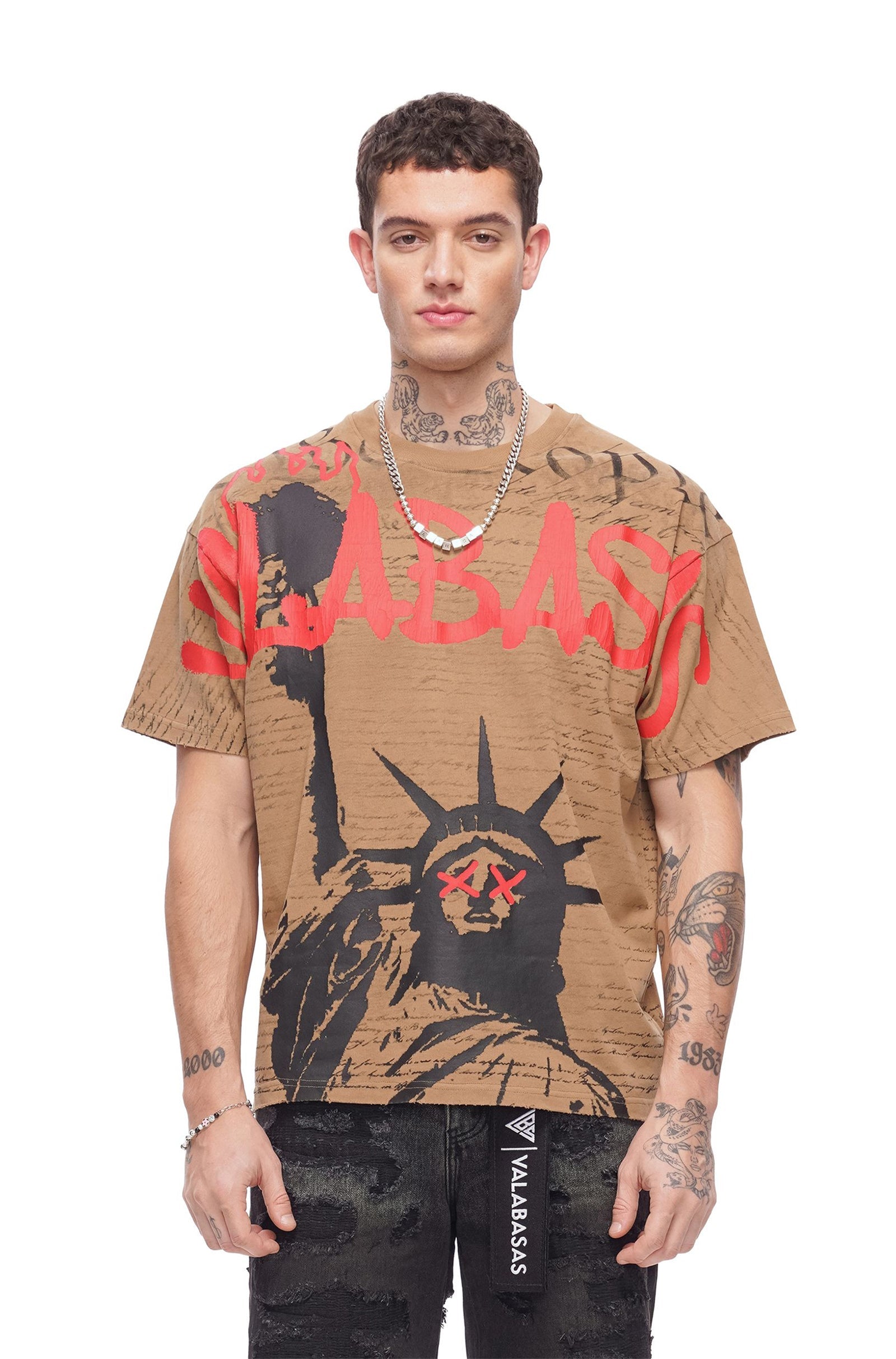 Valabasas Freedom Tee - Khaki Denim Exchange