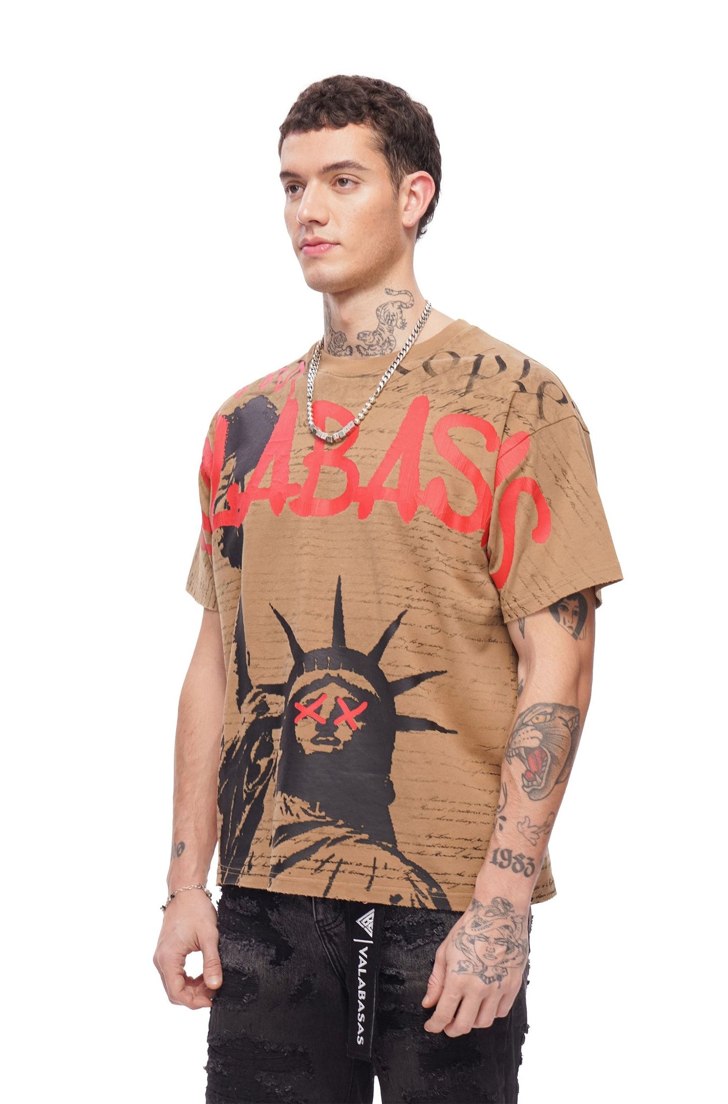 Valabasas Freedom Tee - Khaki Denim Exchange
