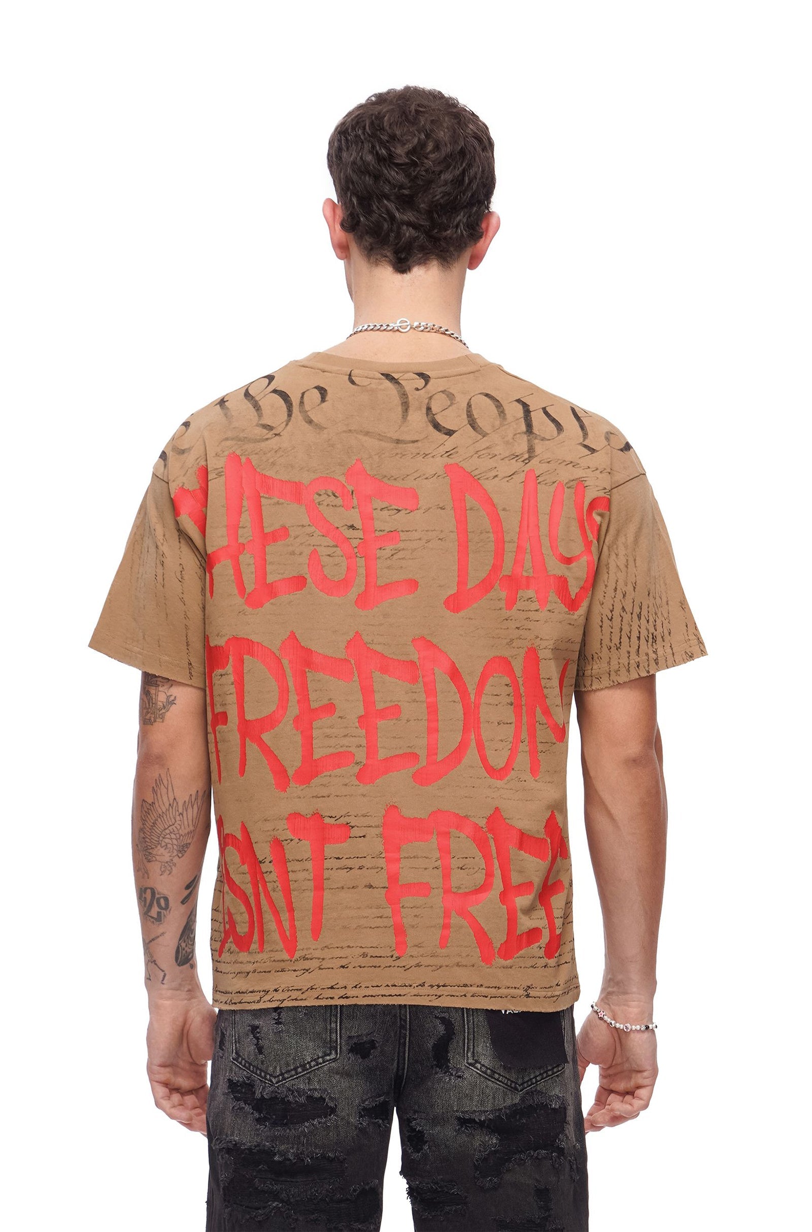 Valabasas Freedom Tee - Khaki Denim Exchange