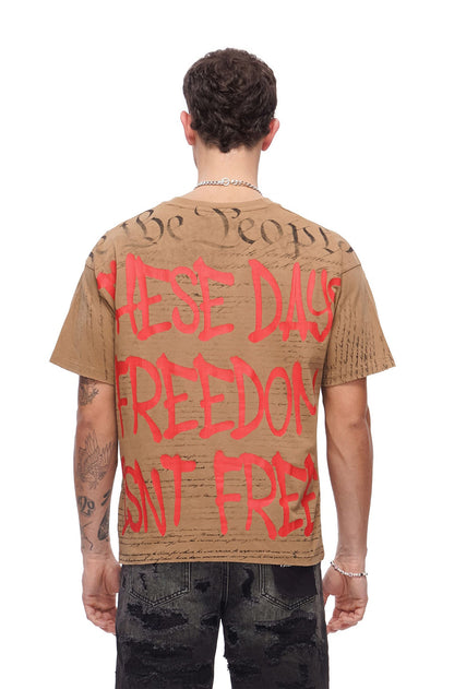 Valabasas Freedom Tee - Khaki Denim Exchange