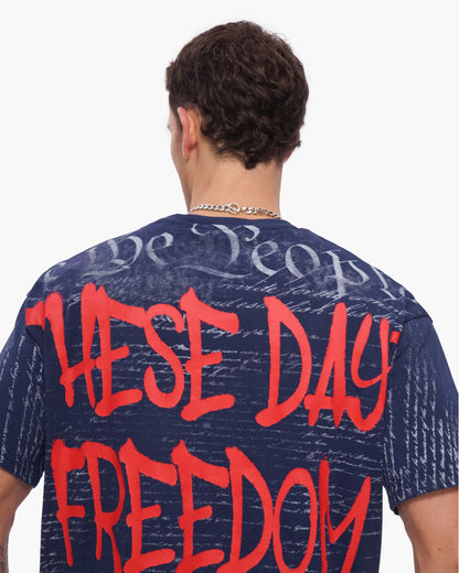 Valabasas Freedom Tee - Navy Blue Denim Exchange