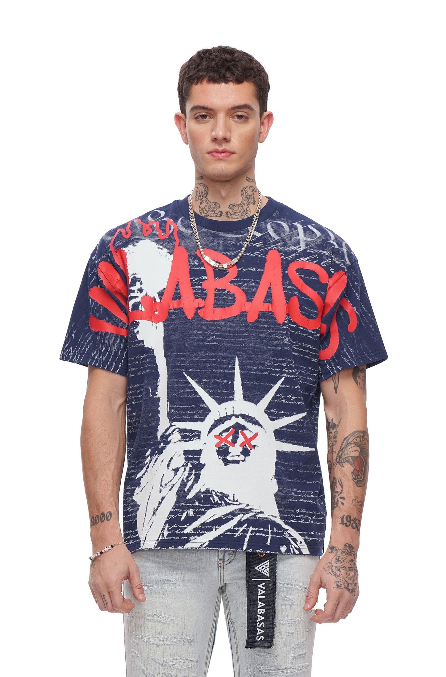 Valabasas Freedom Tee - Navy Blue Denim Exchange