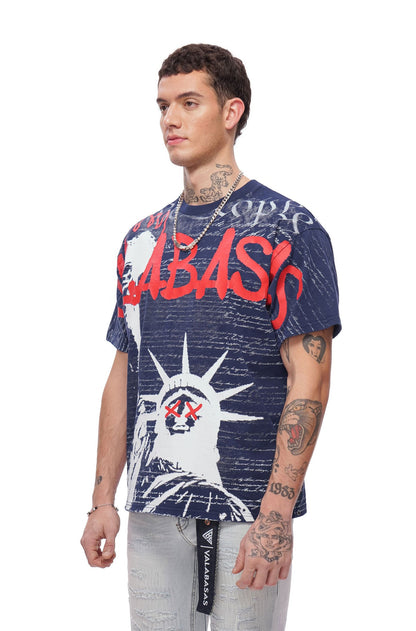 Valabasas Freedom Tee - Navy Blue Denim Exchange