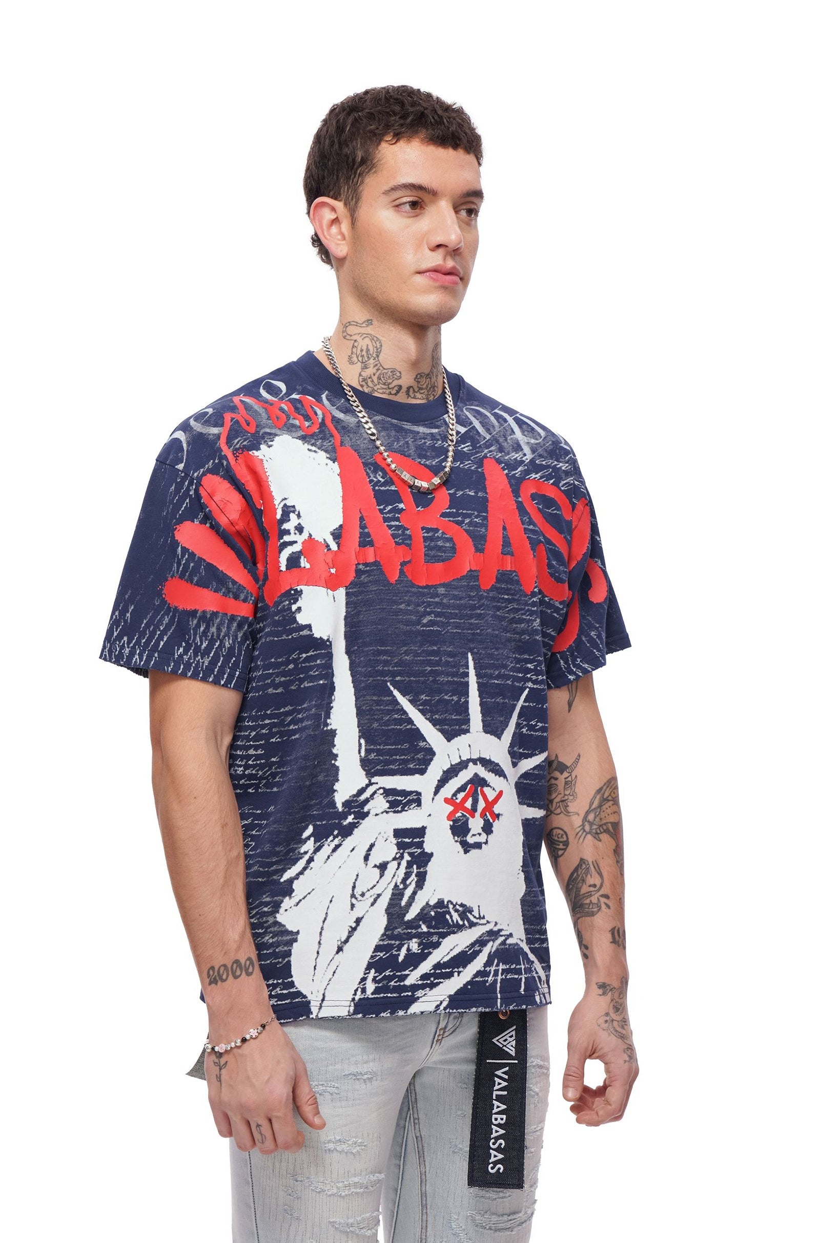 Valabasas Freedom Tee - Navy Blue Denim Exchange