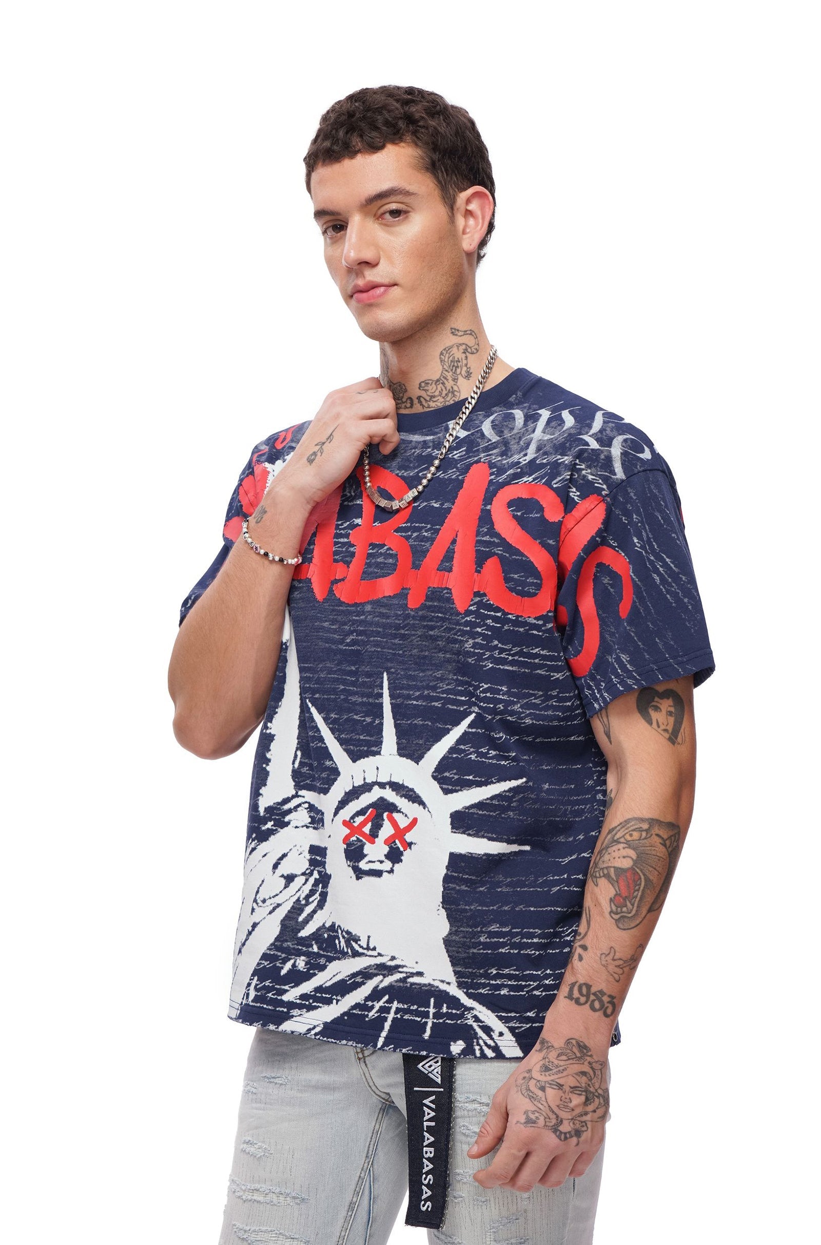 Valabasas Freedom Tee - Navy Blue Denim Exchange