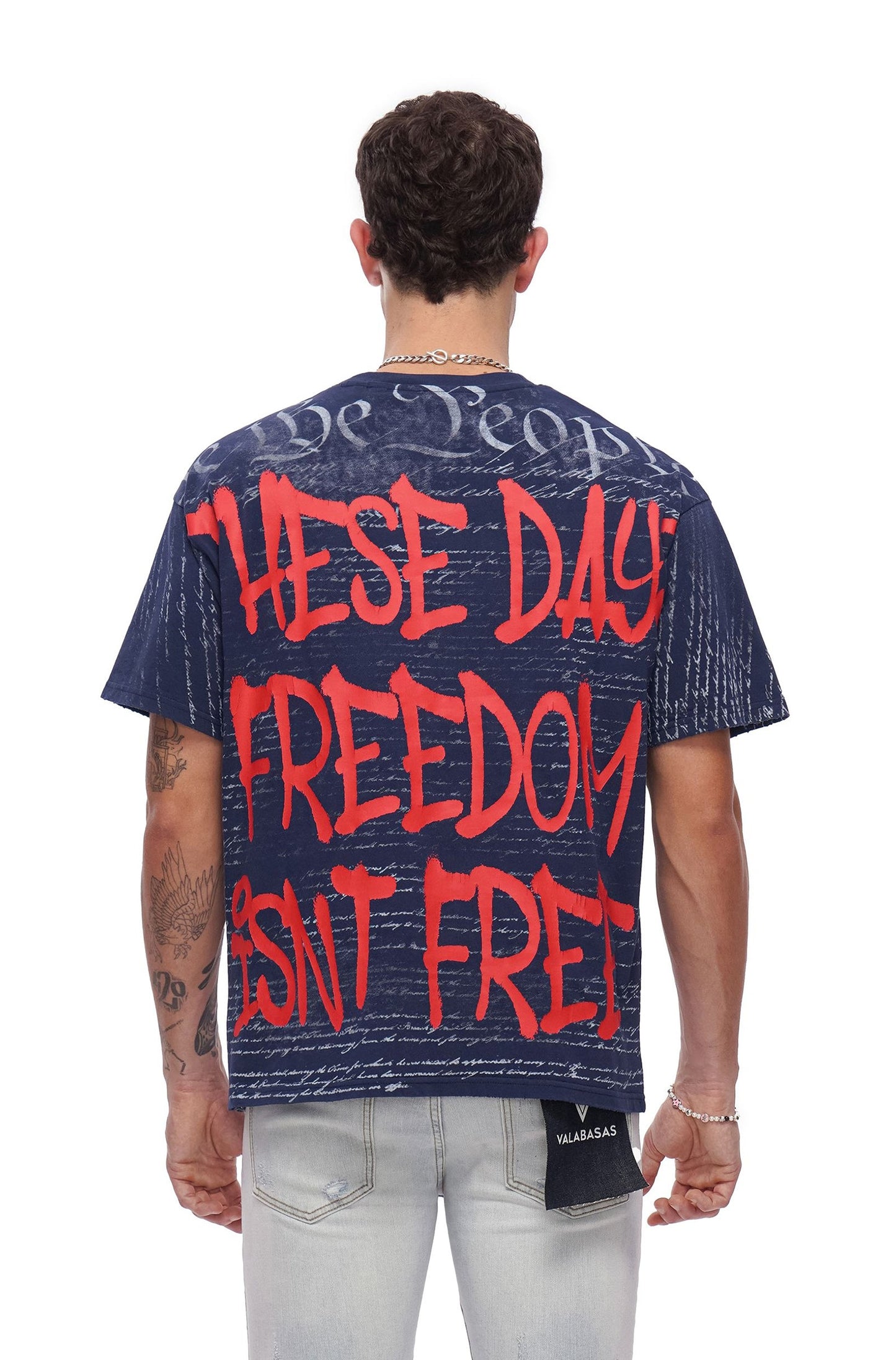 Valabasas Freedom Tee - Navy Blue Denim Exchange