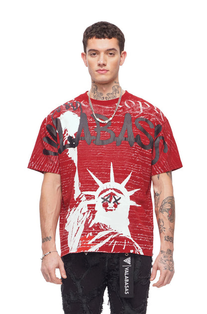 Valabasas Freedom Tee - Rustic Red Denim Exchange