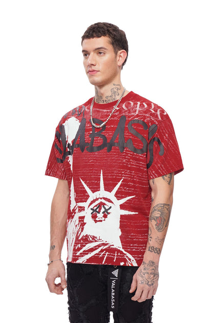 Valabasas Freedom Tee - Rustic Red Denim Exchange