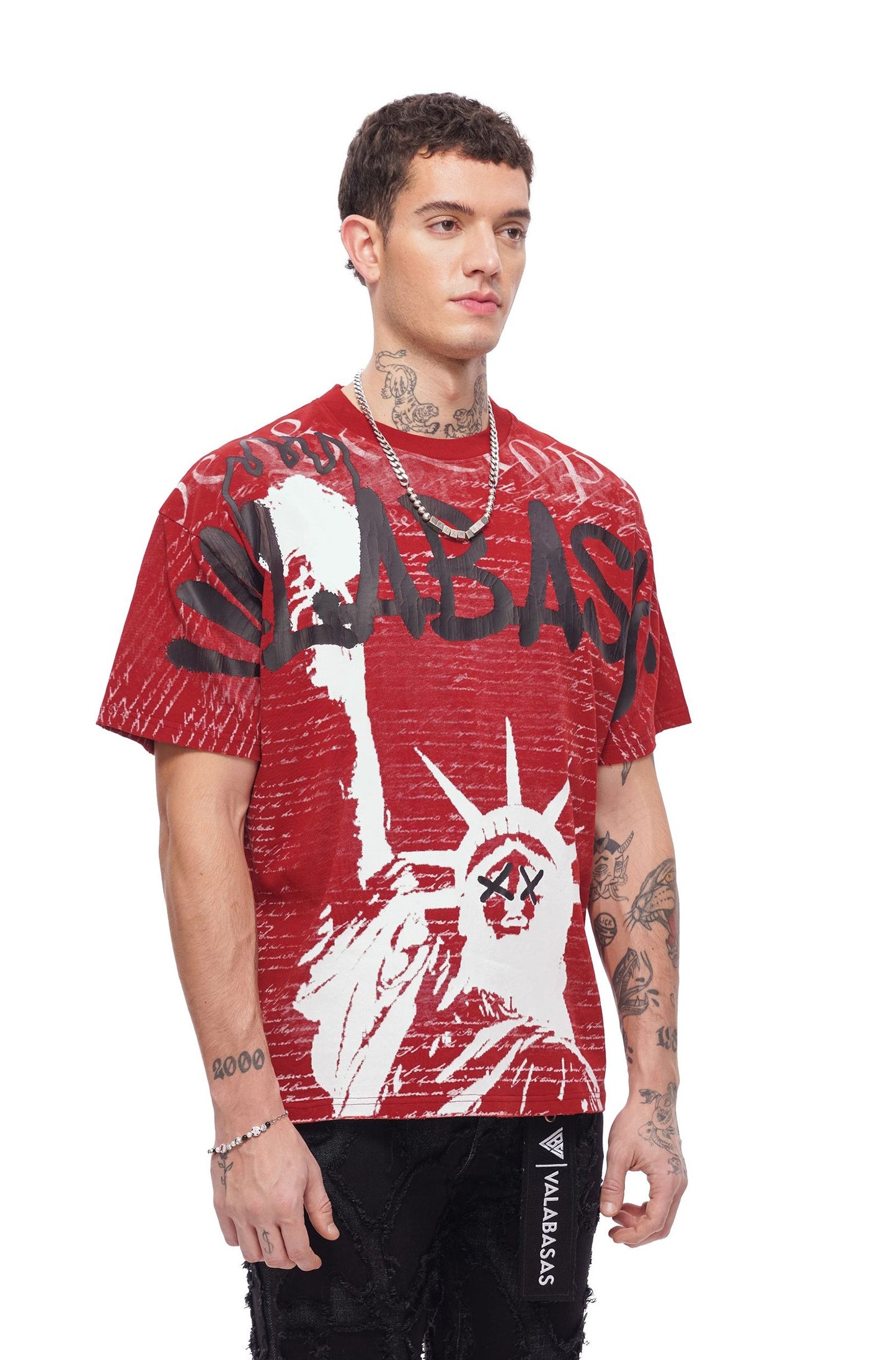 Valabasas Freedom Tee - Rustic Red Denim Exchange