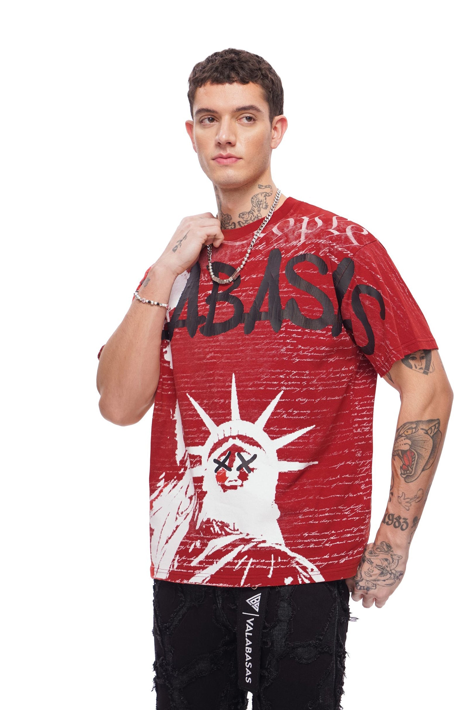 Valabasas Freedom Tee - Rustic Red Denim Exchange