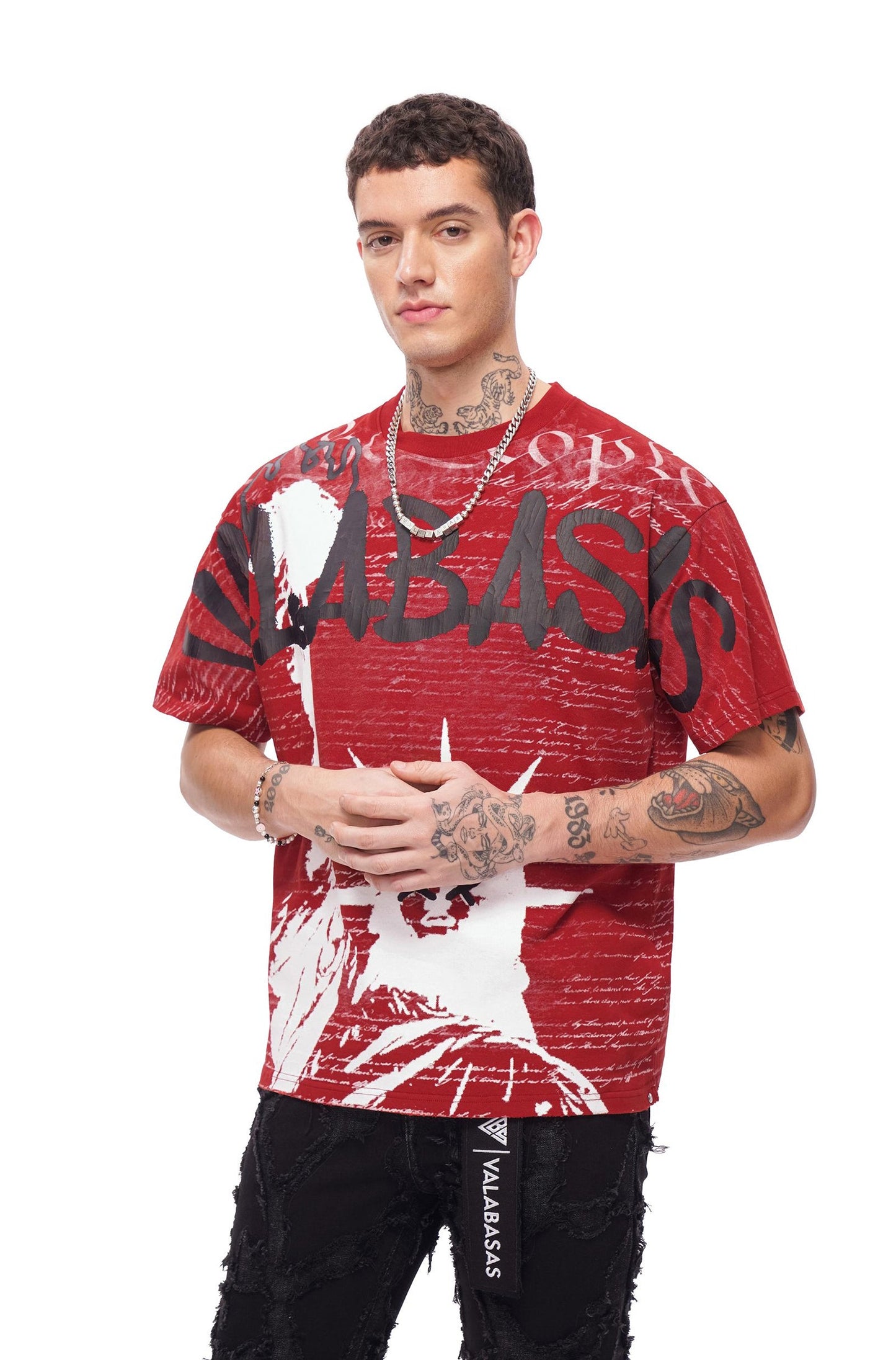 Valabasas Freedom Tee - Rustic Red Denim Exchange