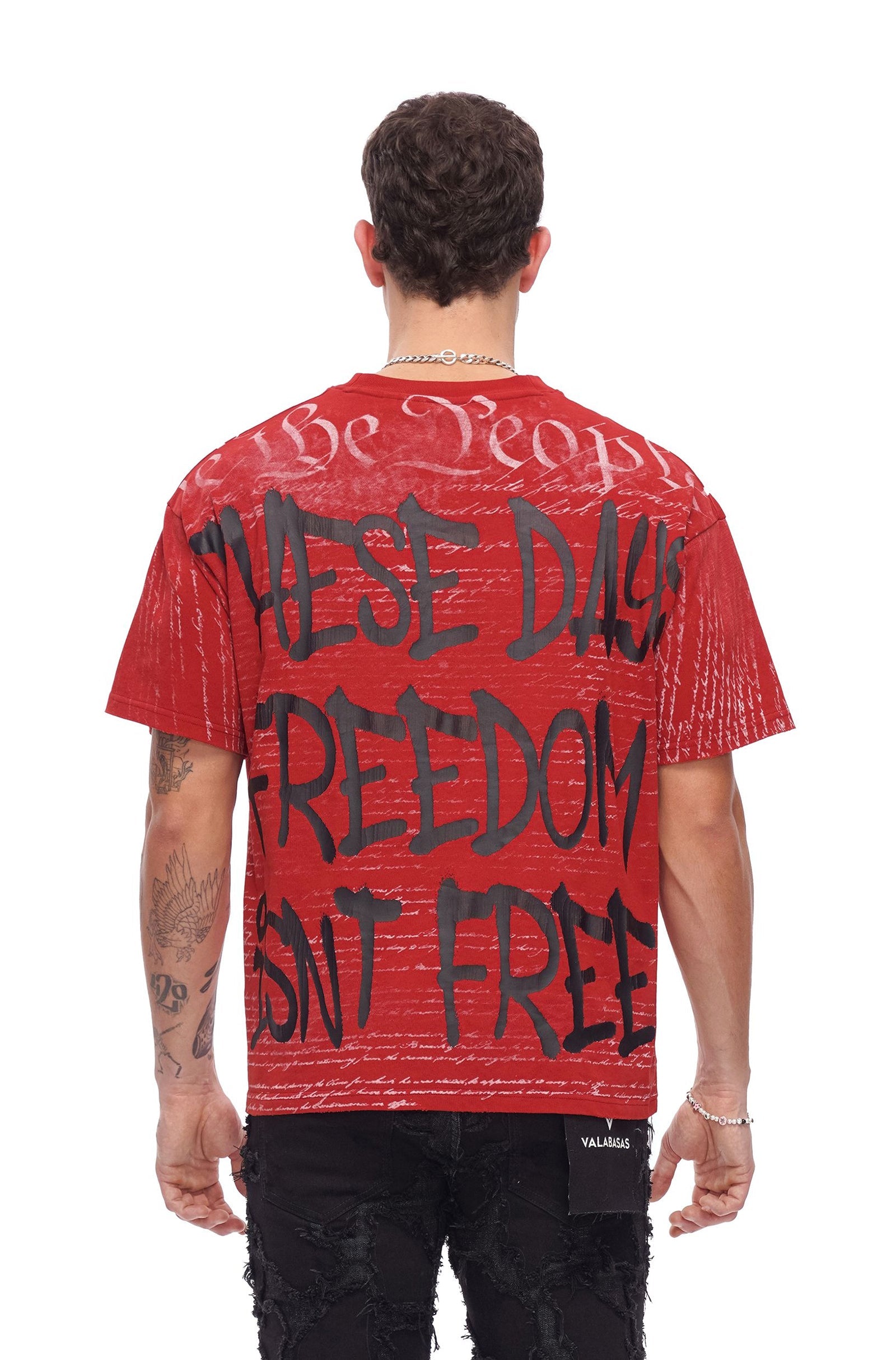 Valabasas Freedom Tee - Rustic Red Denim Exchange